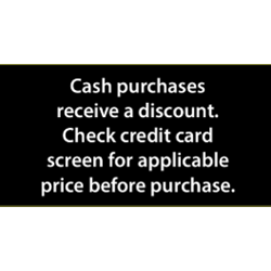 DS905 - Cash Purchases Receive a Discount.  Check Credit Card Screen For Applicable Price Before Purchase Decal.- 2" x 4"