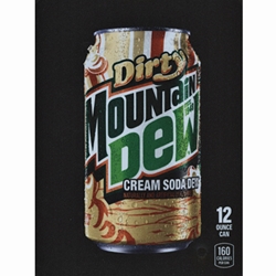 DS22MDDCS12 - D.N. HVV Dirty Mt. Dew Cream Soda Label (12oz Can with Calorie) - 5 5/16" x 7 13/16"