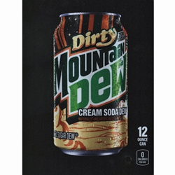 DS22MDZDCS12 - D.N. HVV Dirty Mt. Dew Cream Soda Zero Sugar Label (12oz Can with Calorie) - 5 5/16" x 7 13/16"