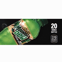 DS42MDDCS20 - Mt. Dew Dirty Cream Soda Label (20oz Bottle with Calorie) - 1 3/4" x 3 19/32"