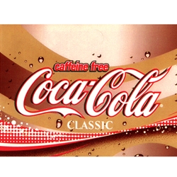 DS25CFC - Caffeine Free Coca-Cola Coke Label - 2 5/16" x 3 1/2"