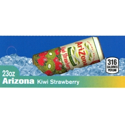 DS42AKS - Arizona Kiwi Strawberry Label (23oz Can with Calorie) - 1 3/4" x 3 19/32"