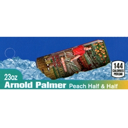 DS42APPHH - Arnold Palmer Peach Half & Half Label (23oz Can with Calorie) - 1 3/4" x 3 19/32"