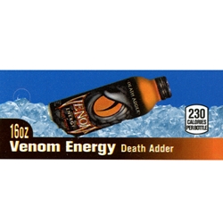 DS42VEDA - Venom Energy Death Adder Label (16oz Can with Calories) - 1 3/4" x 3 19/32"