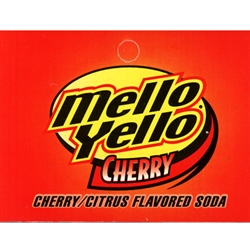 DS25MYC - Mello Yello Cherry Label - 2 5/16" x 3 1/2"