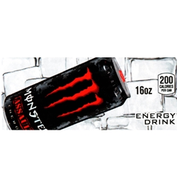 DS42MEA - Monster Energy Assault Label (16oz Can with Calorie) - 1 3/4" x 3 19/32"