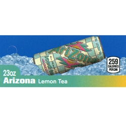 DS42ALT - Arizona Lemon Tea Label (23oz Can with Calorie) - 1 3/4" x 3 19/32"