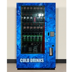 DS4025/500C-C - Royal 500 Cold Drinks Door Graphics Decal Set- Coke