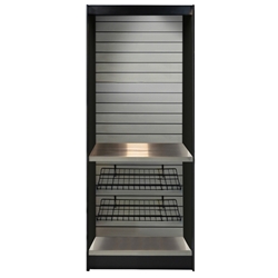 ASMMS272KS - All-State Micro Market Kiosk/Stand Kit- Stainless, 78" x 27" x 12"- SHIPPING INCLUDED!